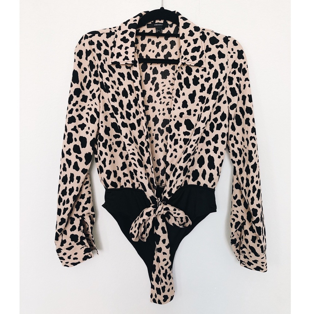 Cheetah Deep V Bodysuit